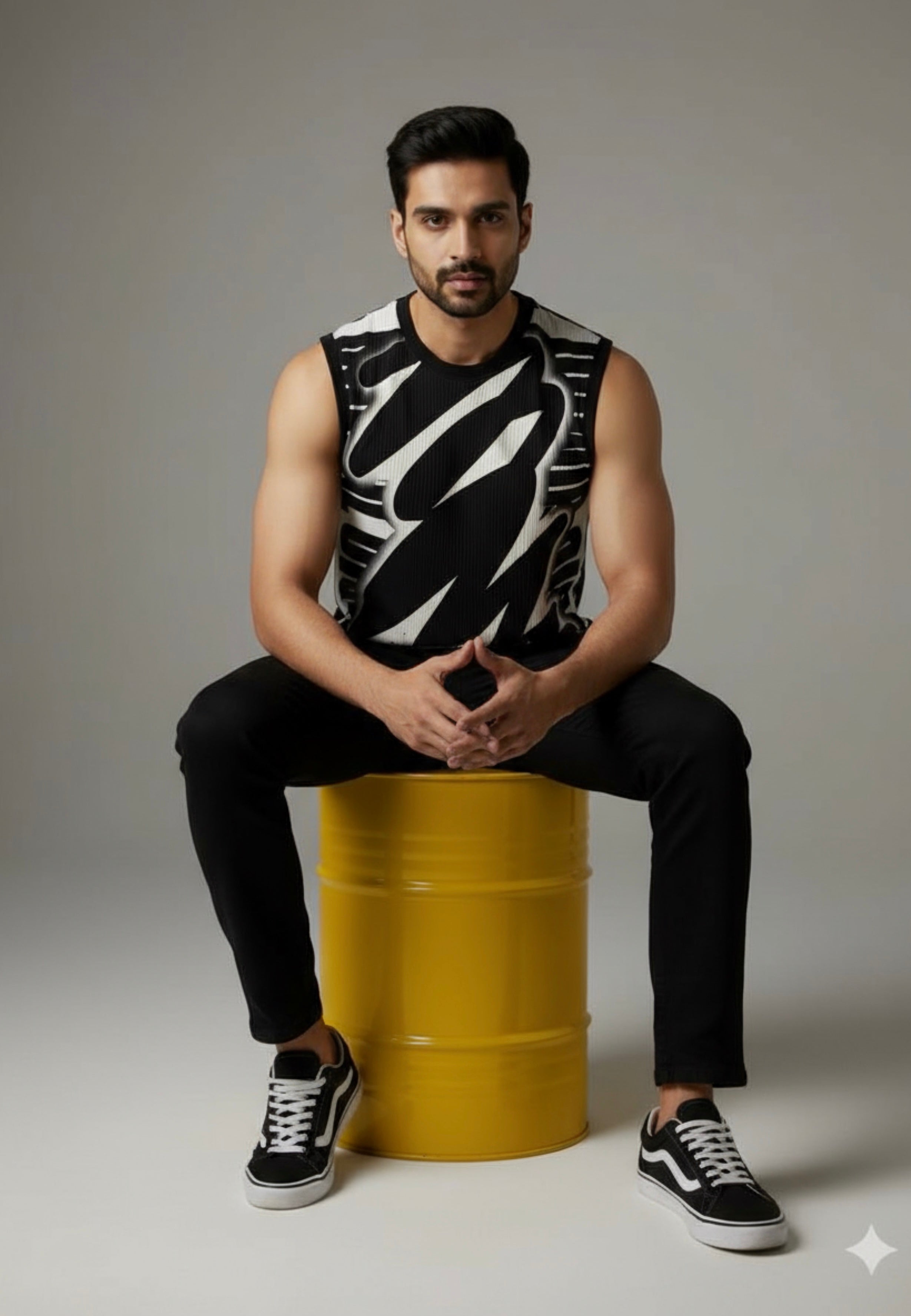 Brushstroke | Sleeveless Gym Wear