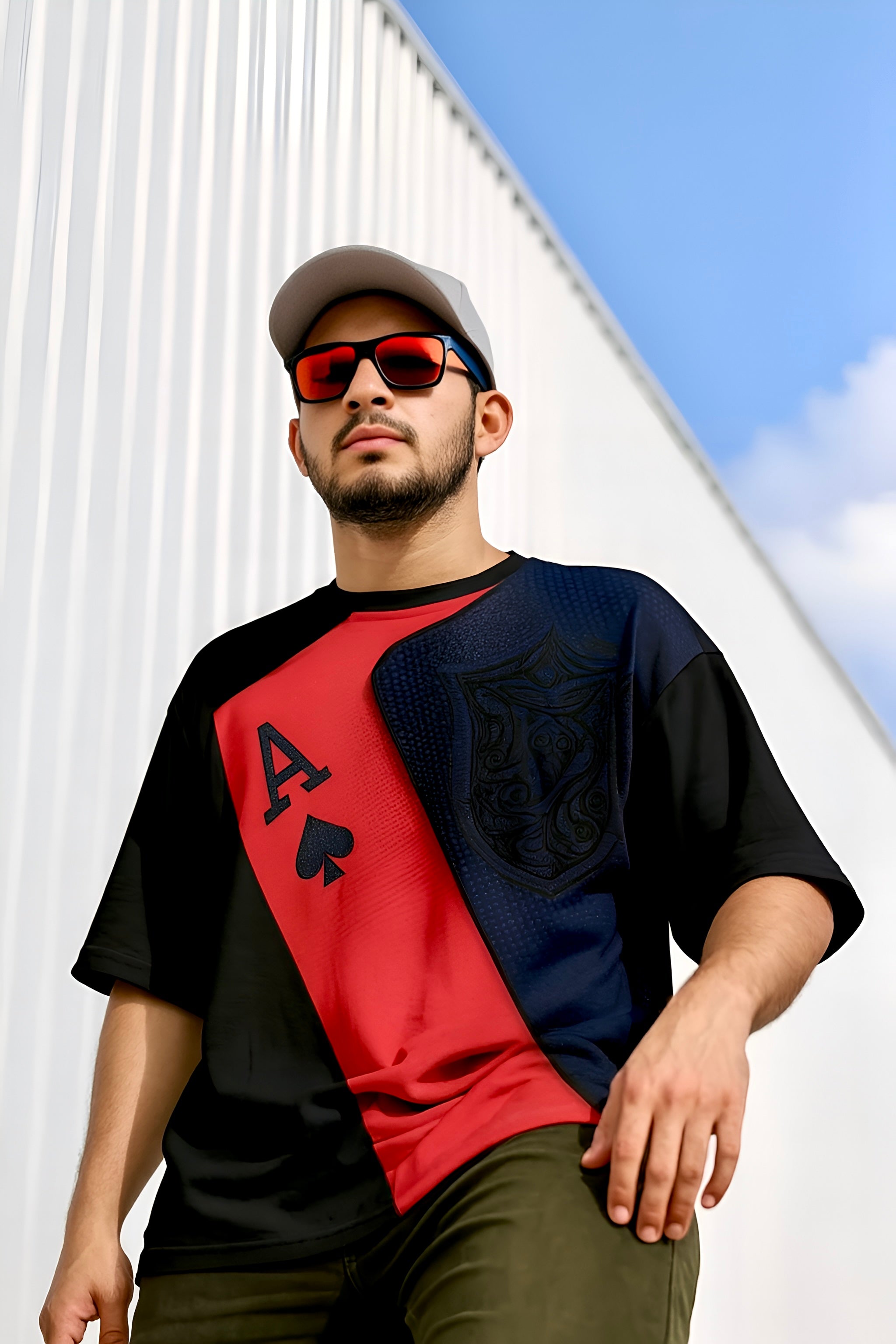 Ace of Red | Oversized Men Tshirt