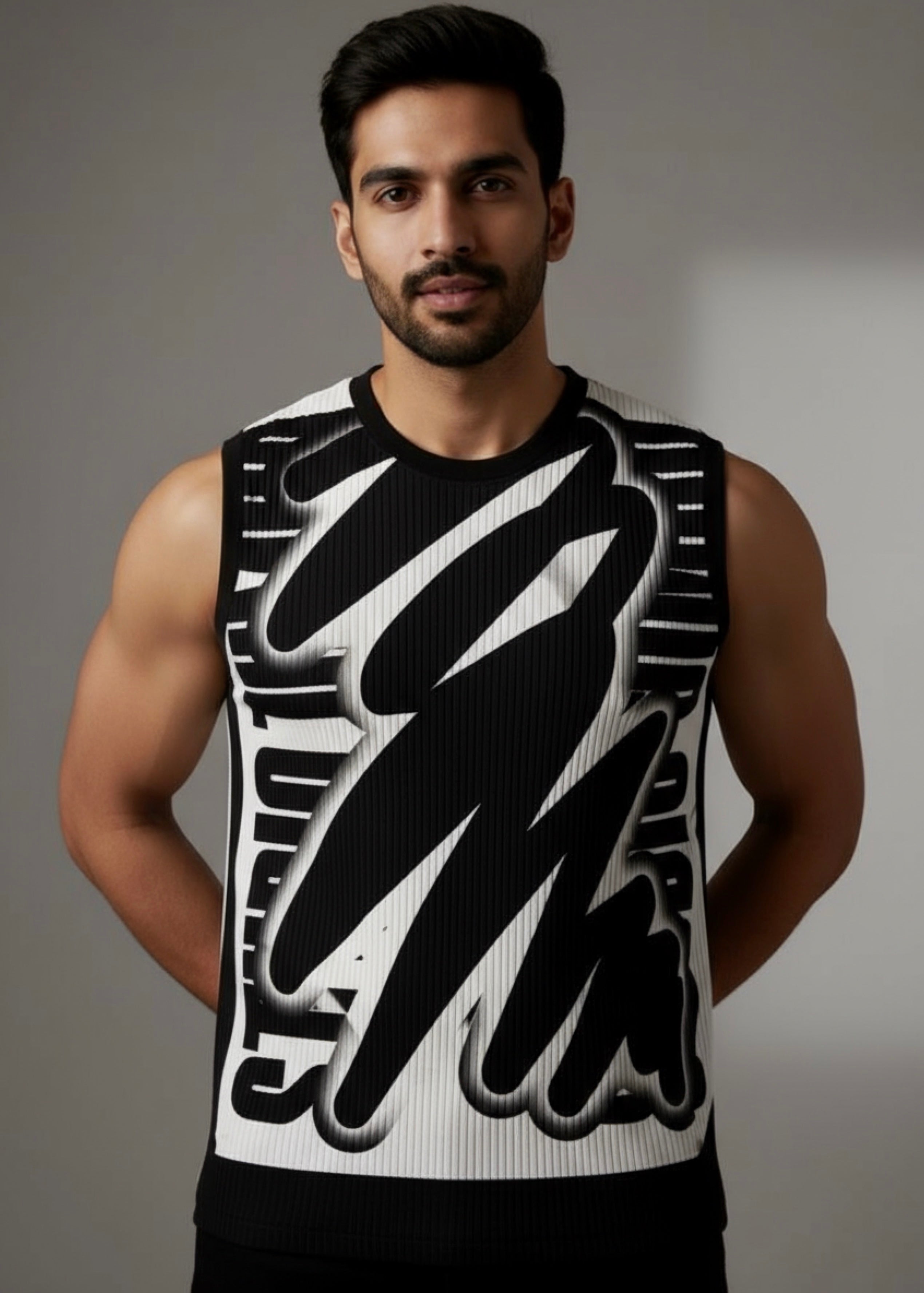 Brushstroke | Sleeveless Gym Wear