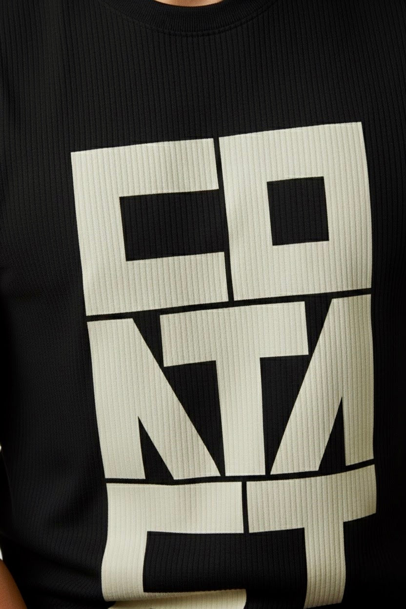 CONTACT Grid |Sleeveless Gym Wear