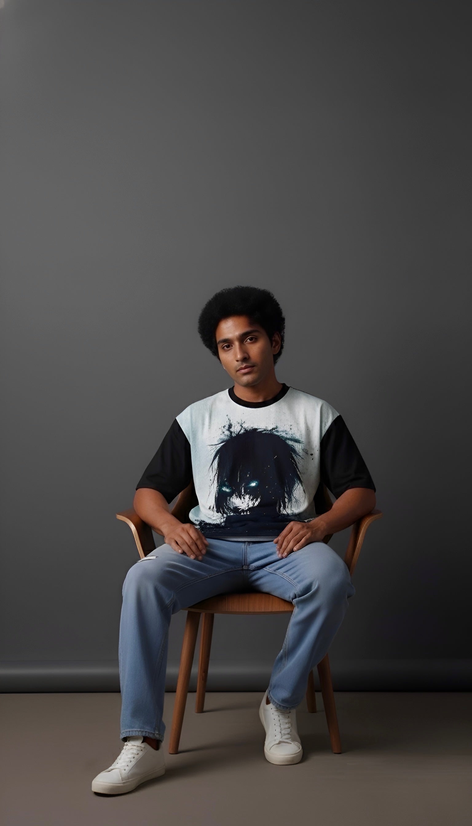 Blue Flame Descent | Oversized Tshirt