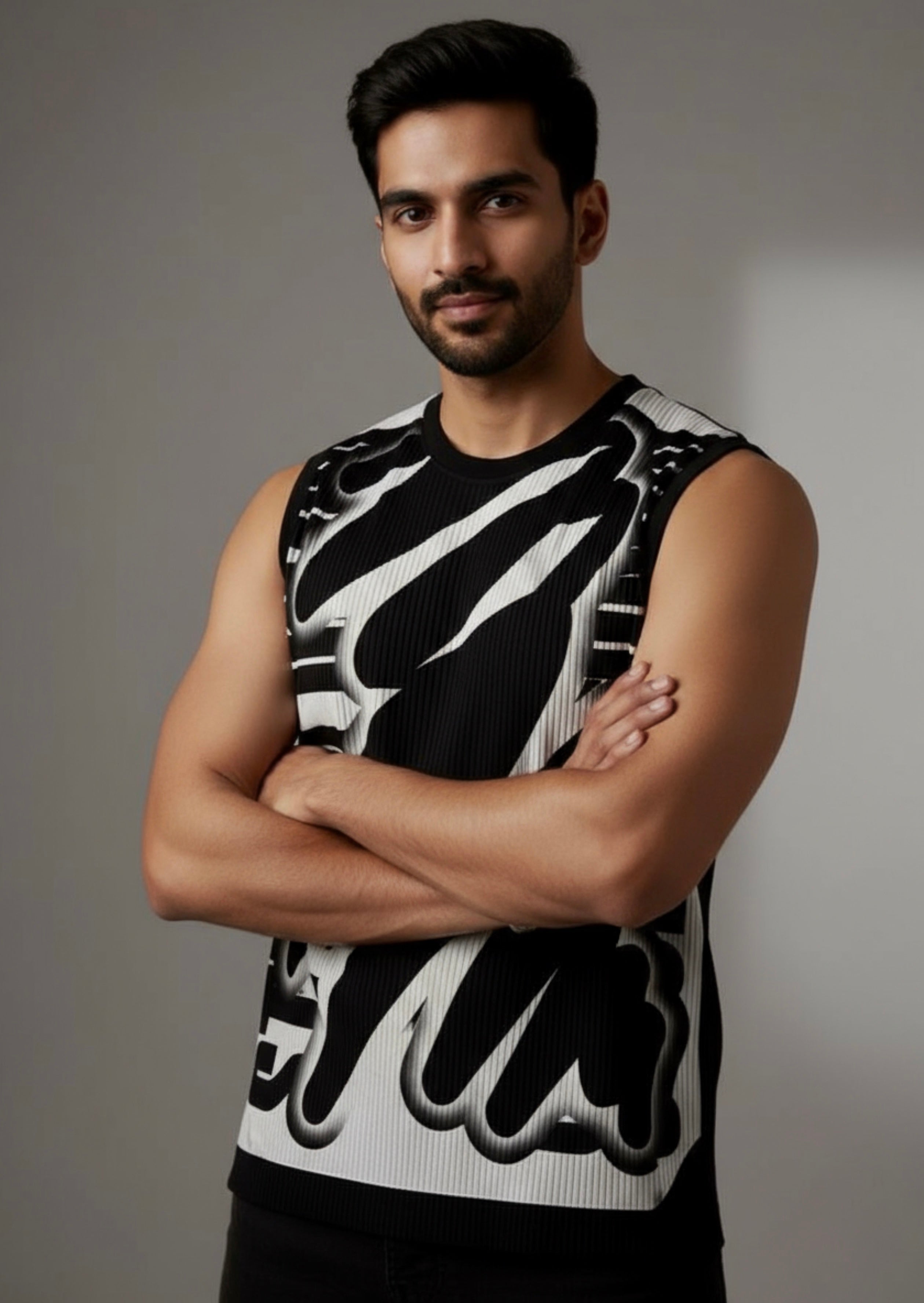 Brushstroke | Sleeveless Gym Wear