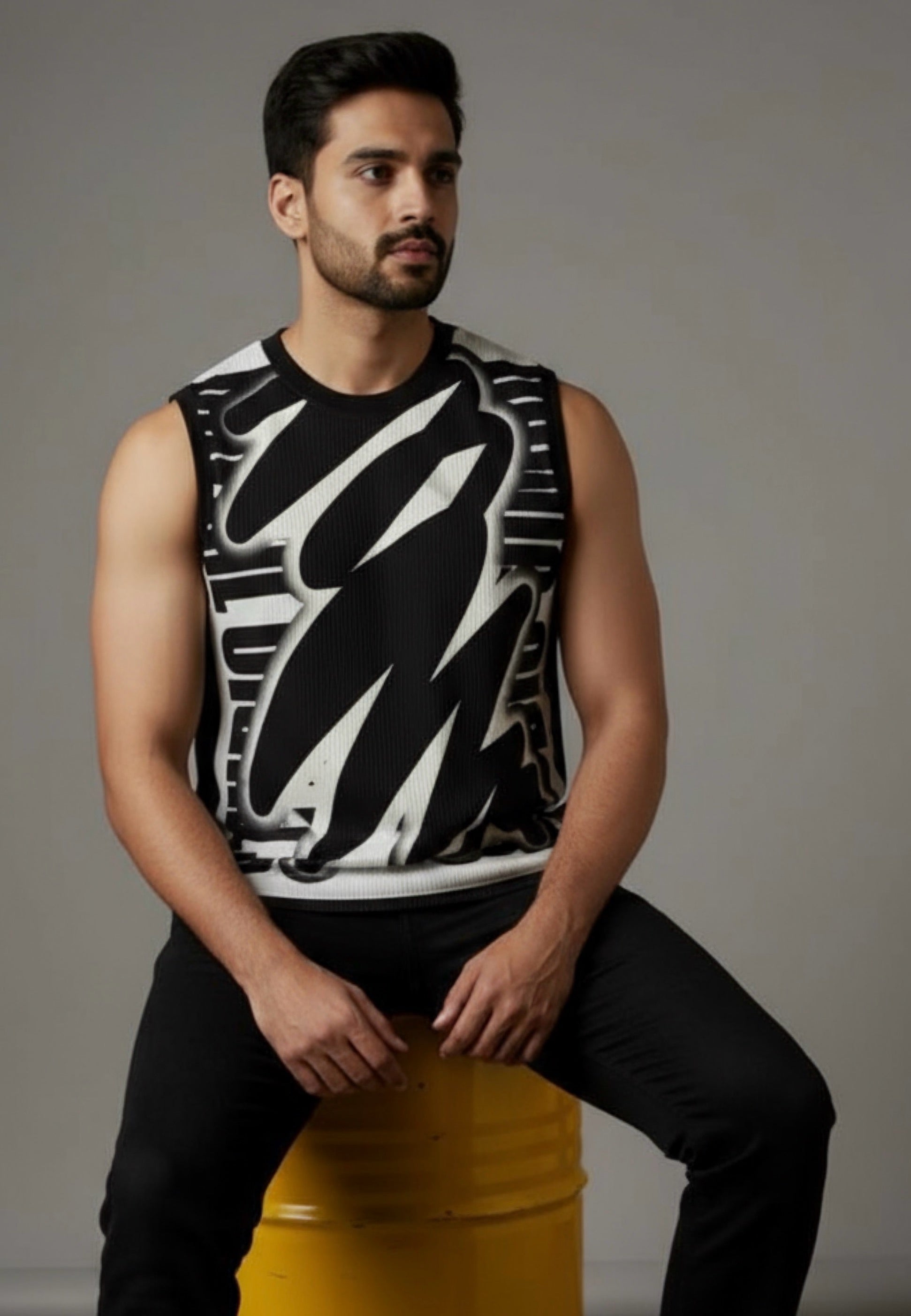 Brushstroke | Sleeveless Gym Wear