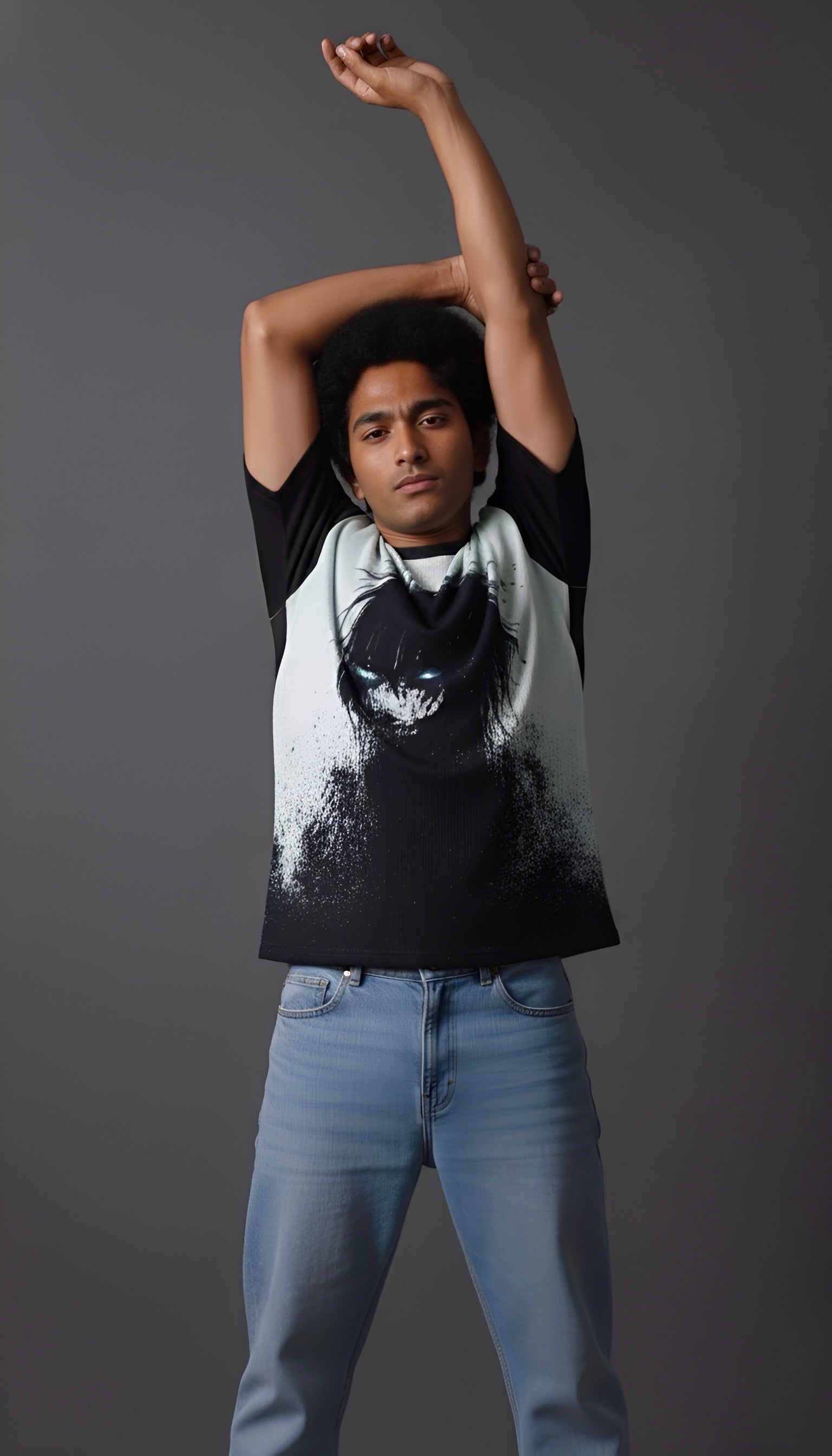 Blue Flame Descent | Oversized Tshirt