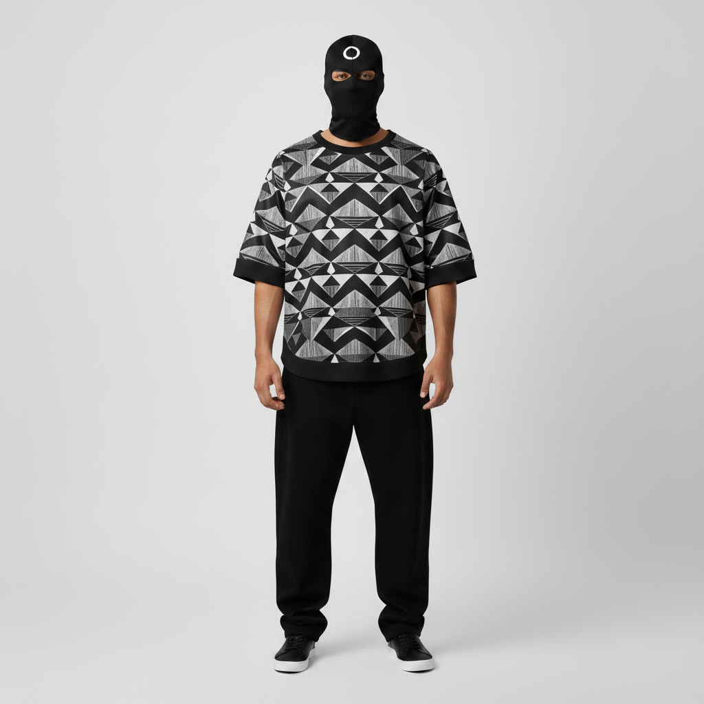 Black Mandala | Oversized Men Tshirt