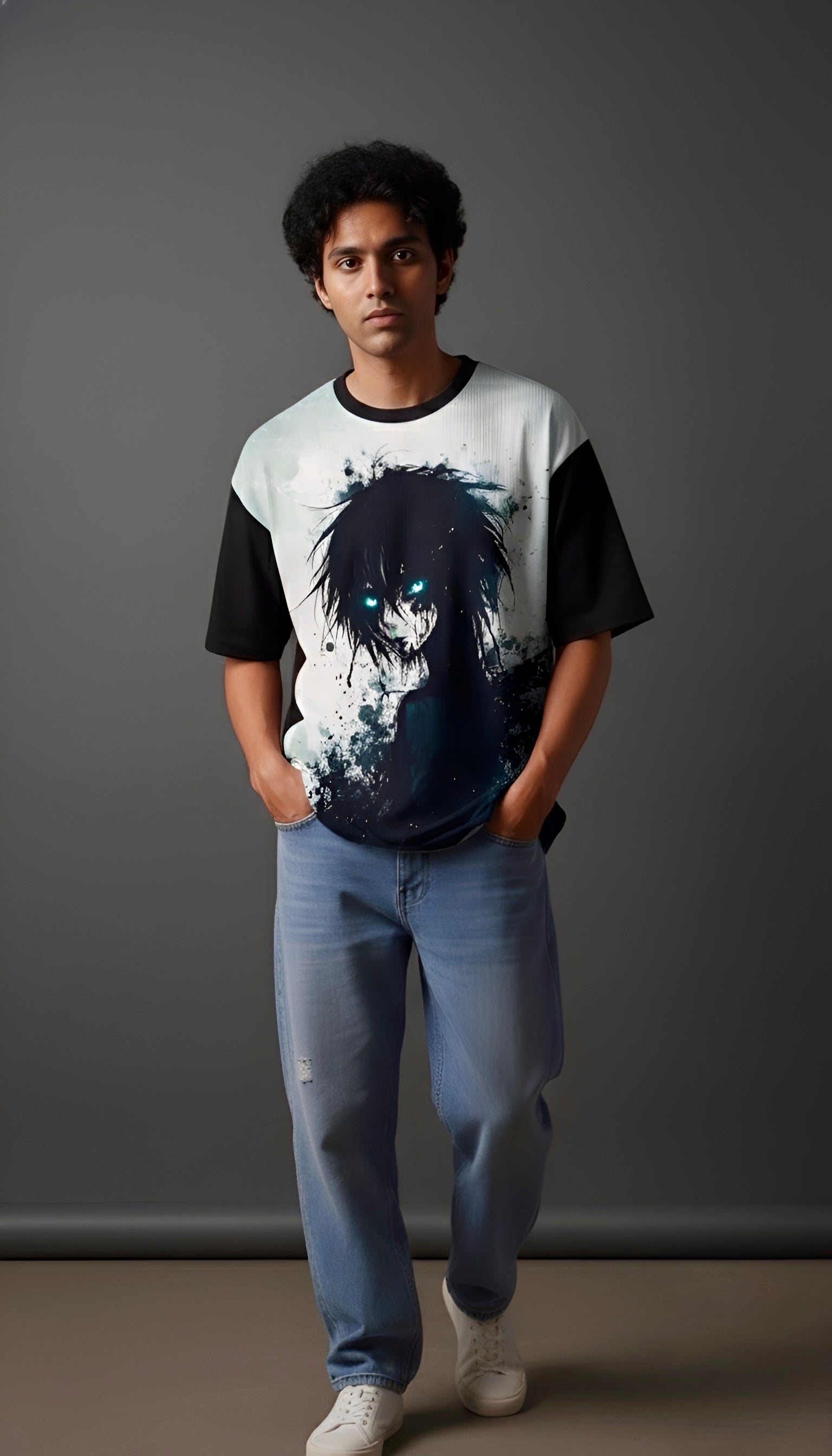 Blue Flame Descent | Oversized Tshirt