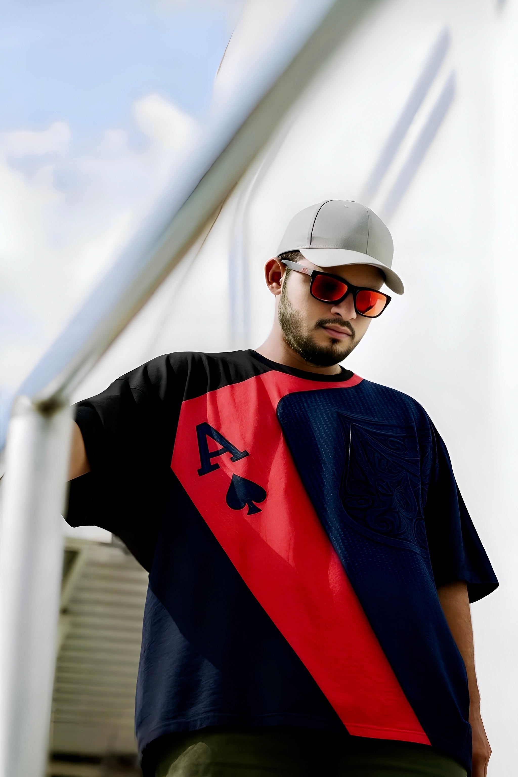Ace of Red | Oversized Men Tshirt
