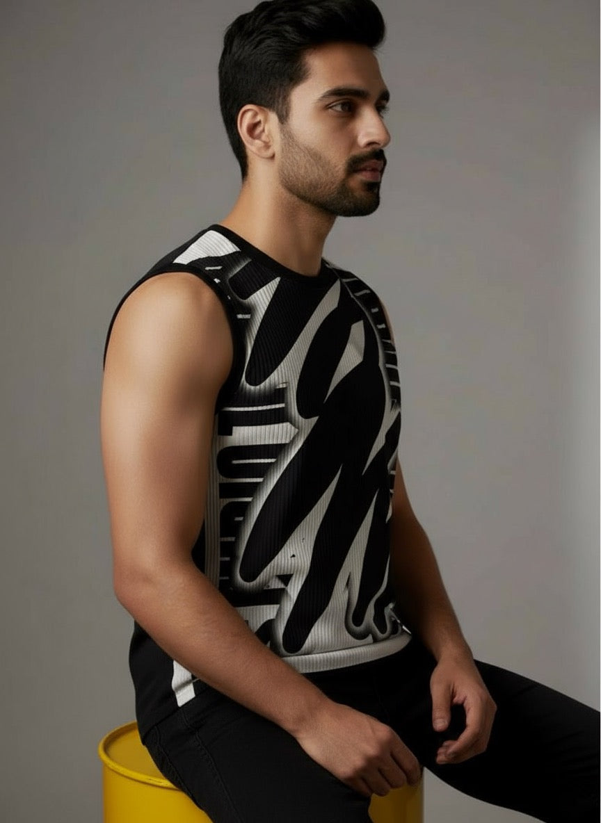 Brushstroke | Sleeveless Gym Wear