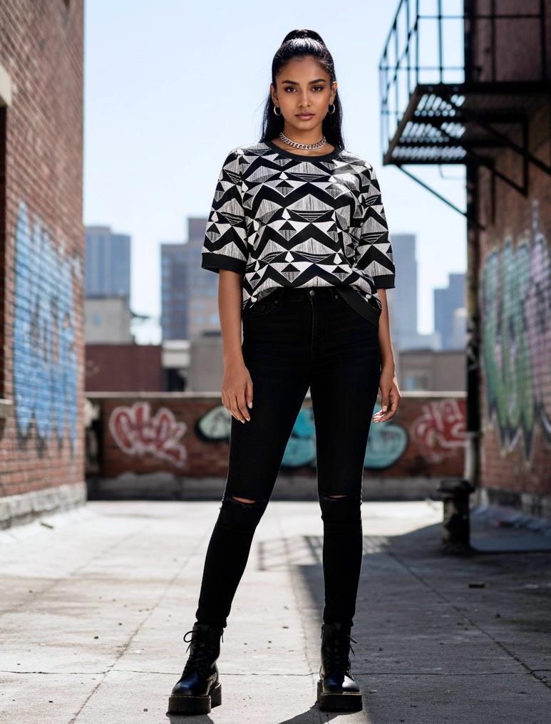 Black Mandala | Womens Oversized Tshirt