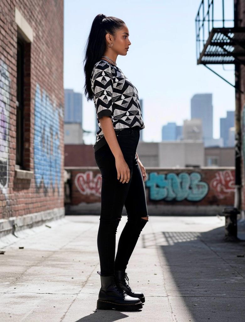 Black Mandala | Womens Oversized Tshirt