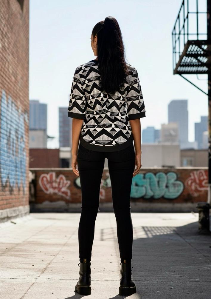 Black Mandala | Womens Oversized Tshirt