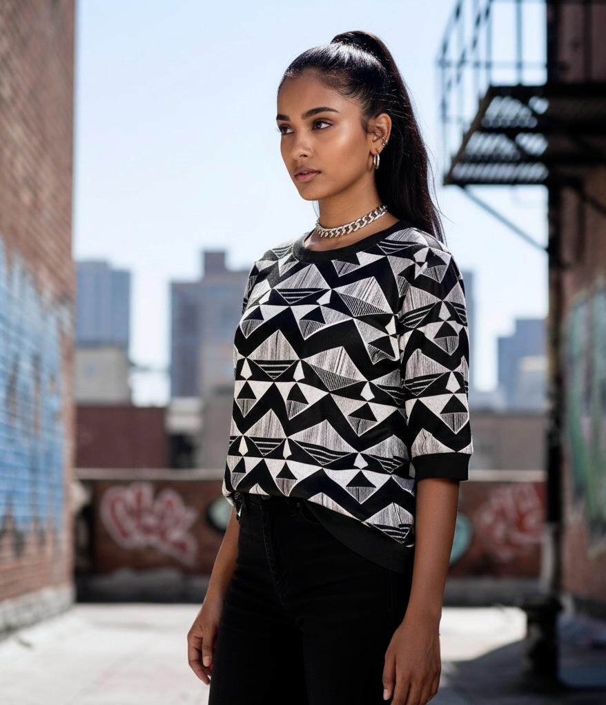 Black Mandala | Womens Oversized Tshirt